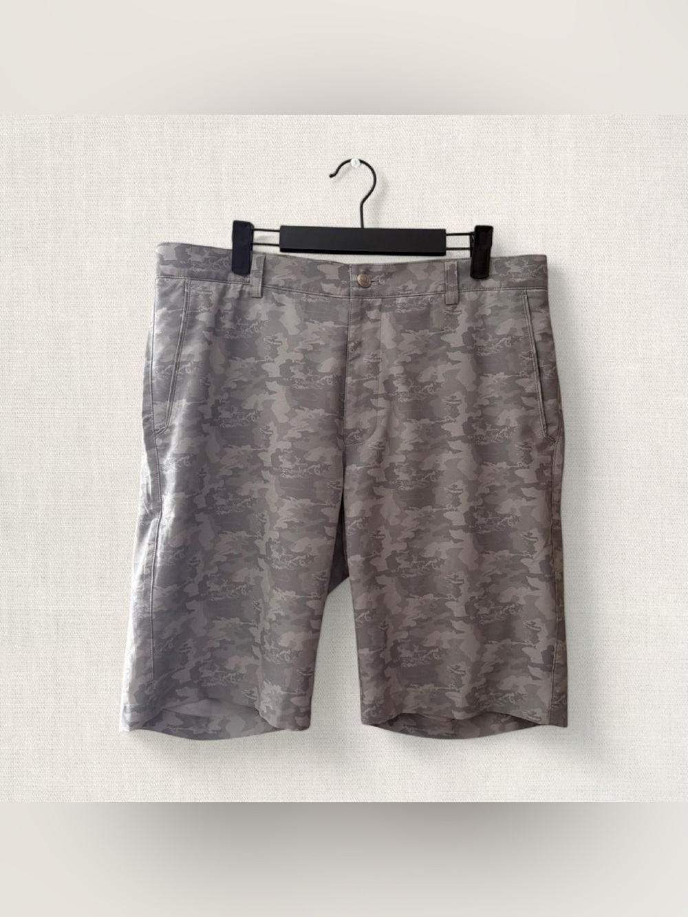 Peter Millar Gray Camouflage Hybrid Shorts